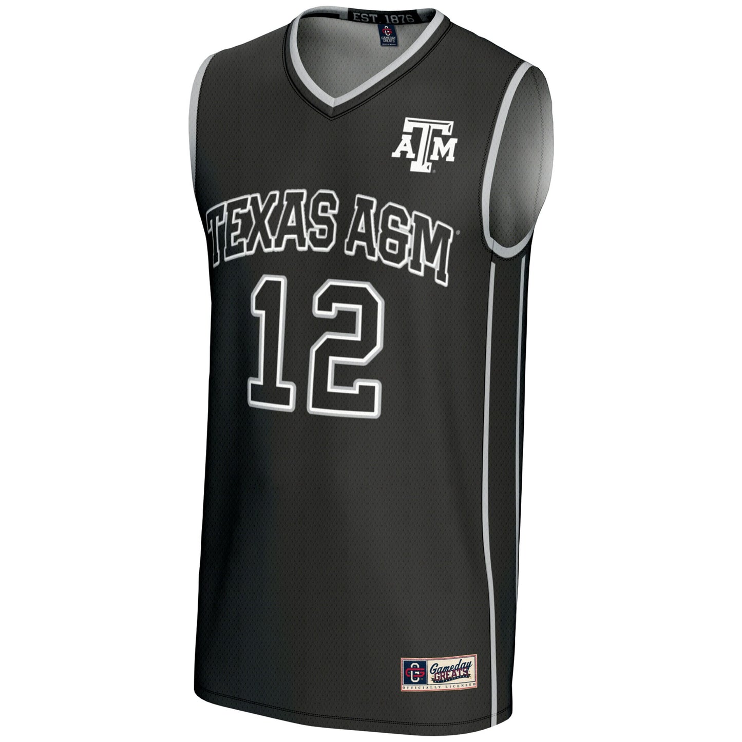 #12 Texas A&M Aggies GameDay Greats Unisex Basketball Lightweight Fashion Jersey - Black