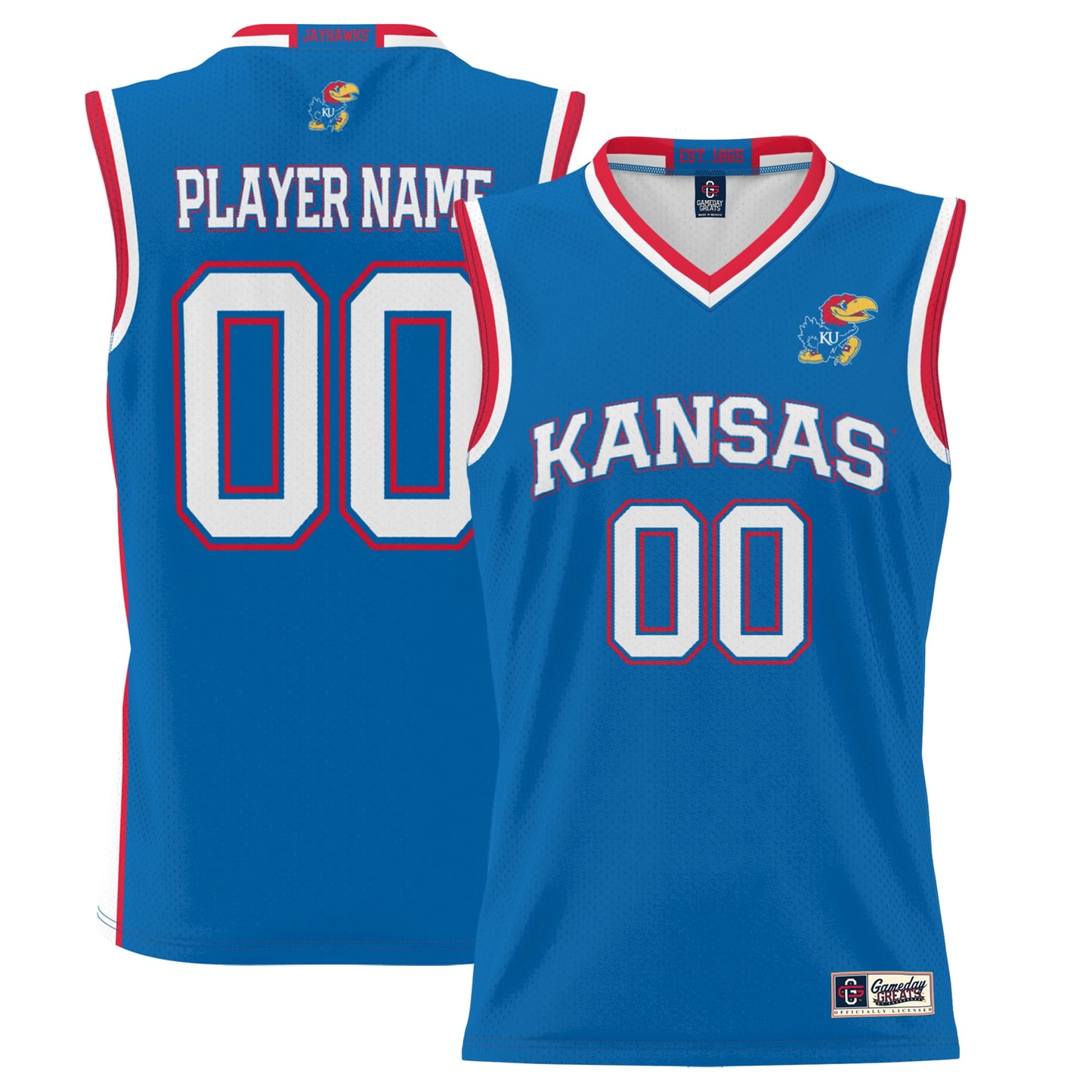 Kansas Jayhawks GameDay Greats Youth NIL Pick-A-Player Lightweight Men's Basketball Jersey - White