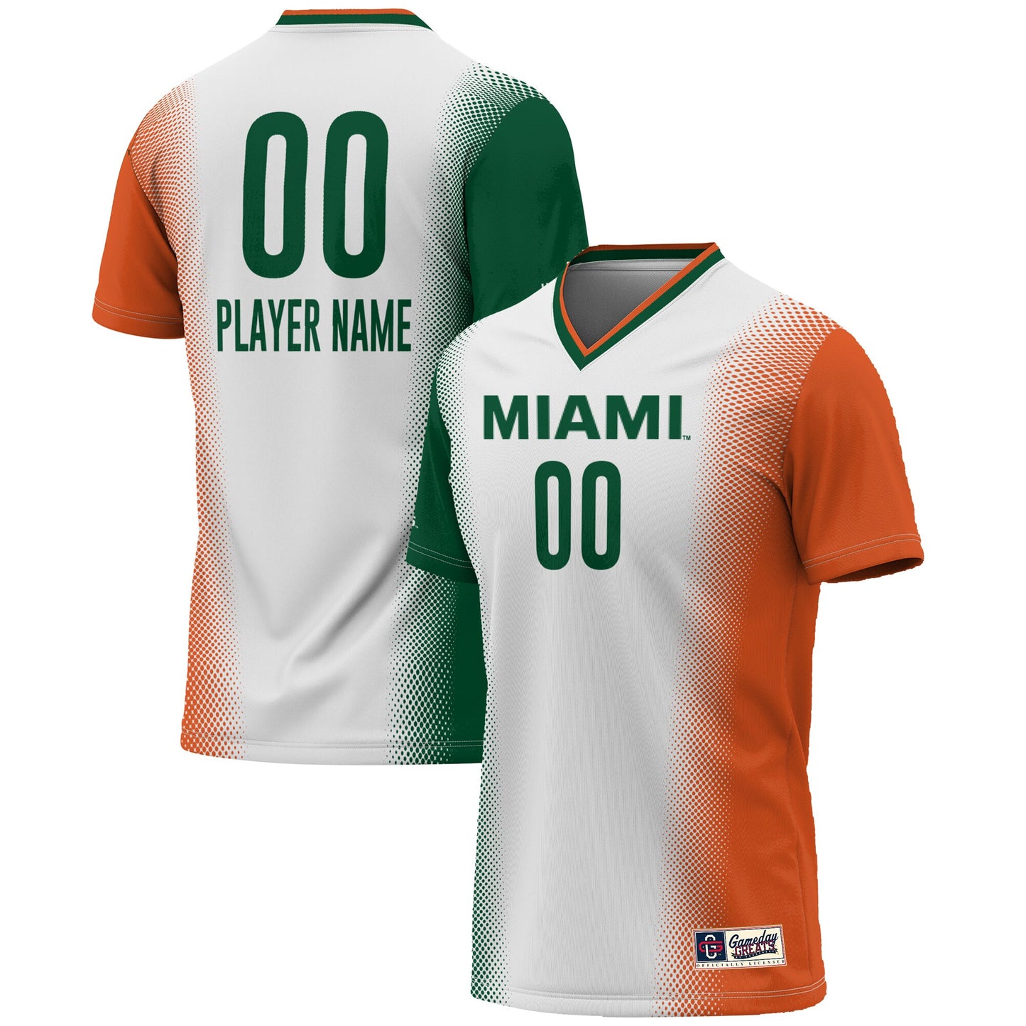 Miami Hurricanes GameDay Greats Unisex NIL Pick-A-Player Lightweight Women's Soccer Jersey - White
