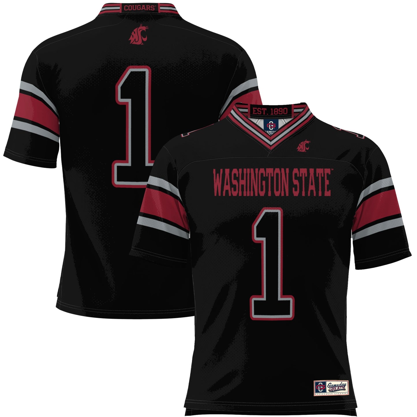 #1 Washington State Cougars GameDay Greats Youth Endzone Football Jersey - White