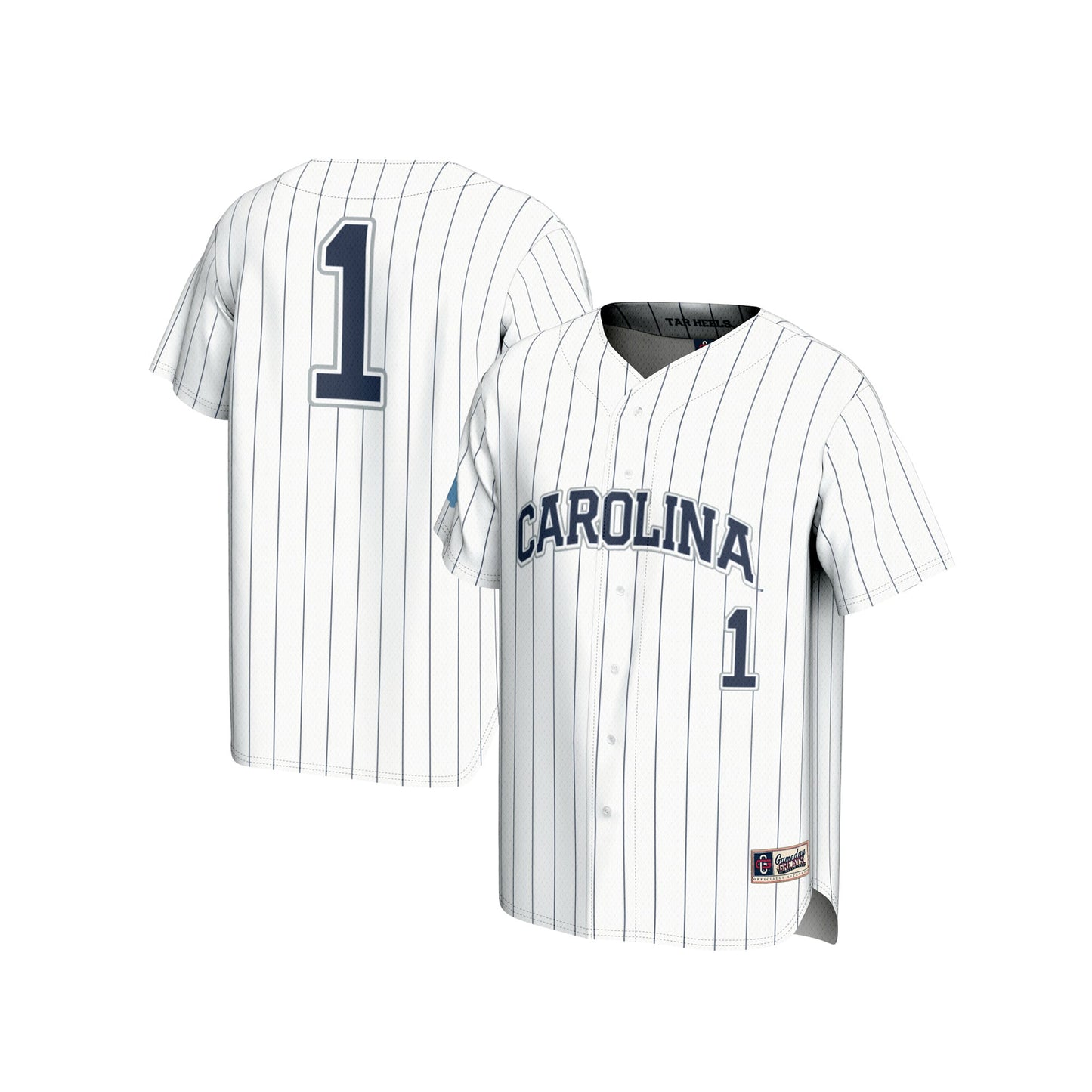 #1 North Carolina Tar Heels GameDay Greats Unisex Lightweight Baseball Fashion Jersey - Carolina Blue