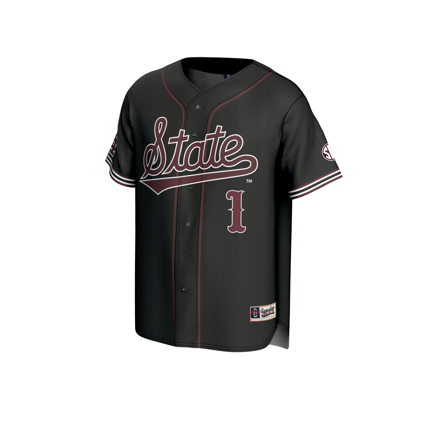 Mississippi State Bulldogs GameDay Greats Youth Lightweight Collegiate Baseball Fashion Jersey - White