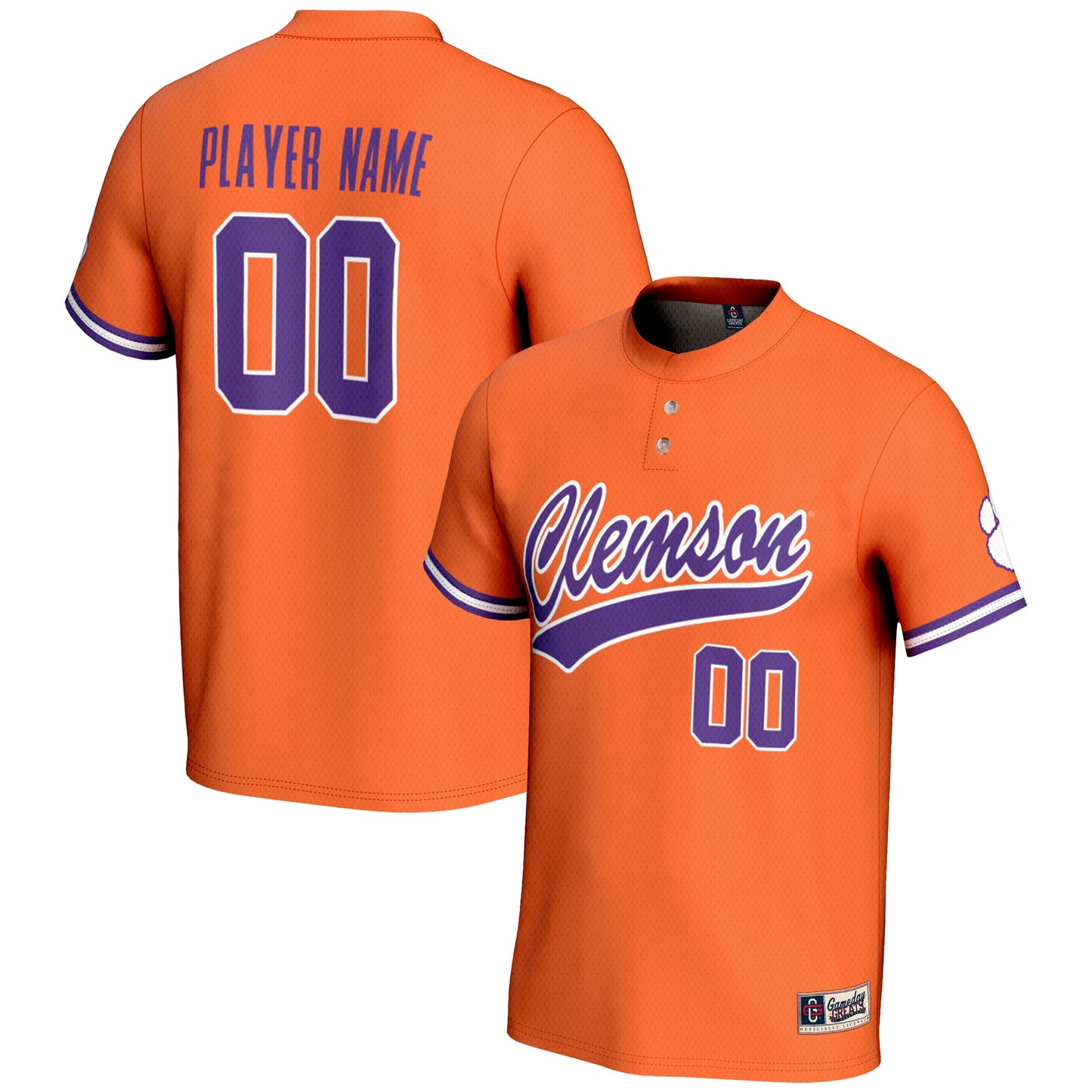 Clemson Tigers GameDay Greats Youth NIL Pick-A-Player Lightweight Softball Jersey - White