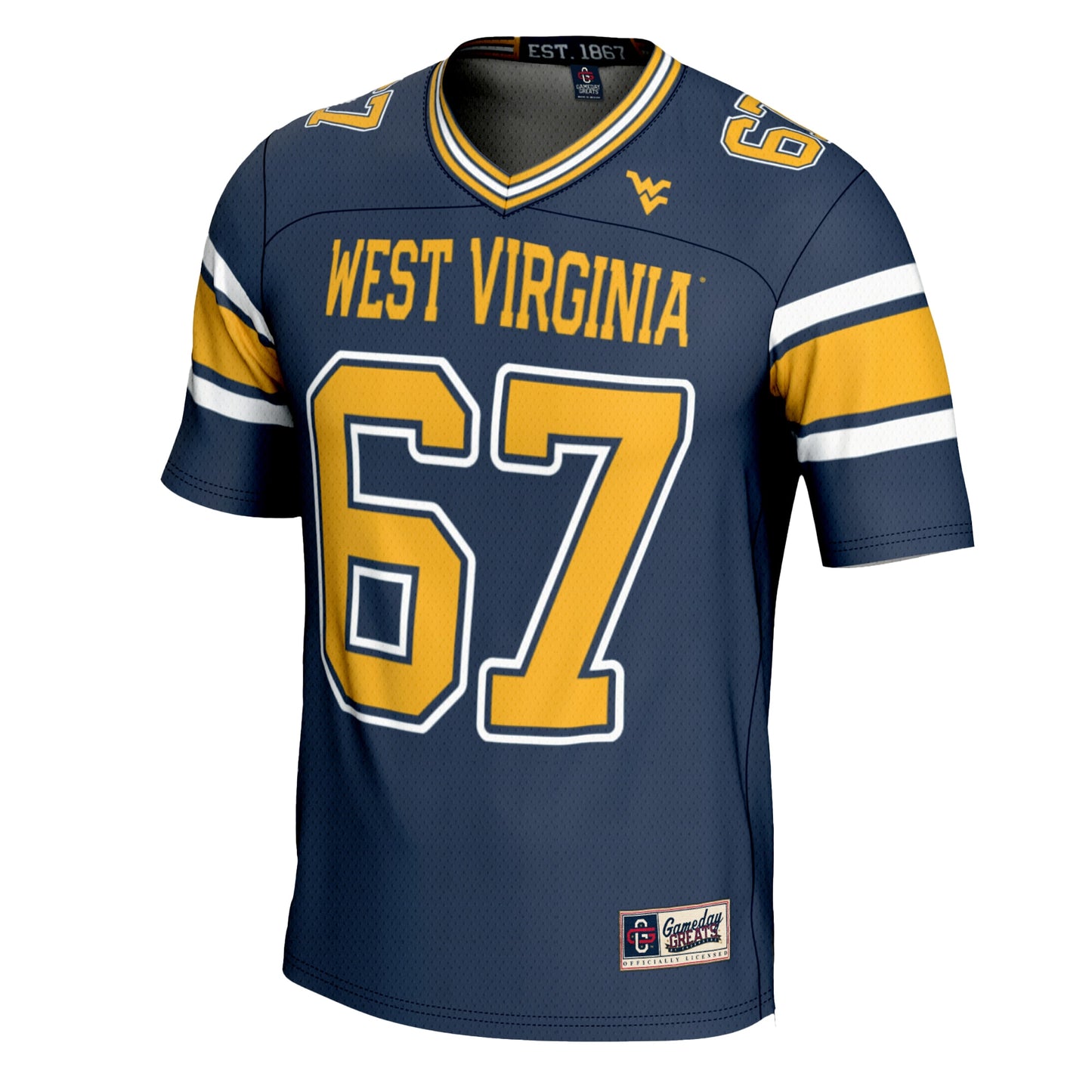 #1 West Virginia Mountaineers GameDay Greats Youth Football Jersey - Navy