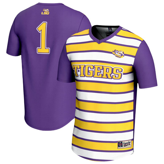 #1 LSU Tigers GameDay Greats Lightweight Soccer Fashion Jersey  - Purple