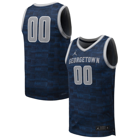 #00 Georgetown Hoyas Jordan Brand Replica Basketball Jersey - Navy
