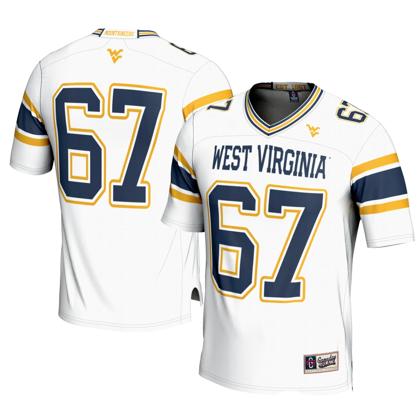 #1 West Virginia Mountaineers GameDay Greats Youth Football Jersey - Navy