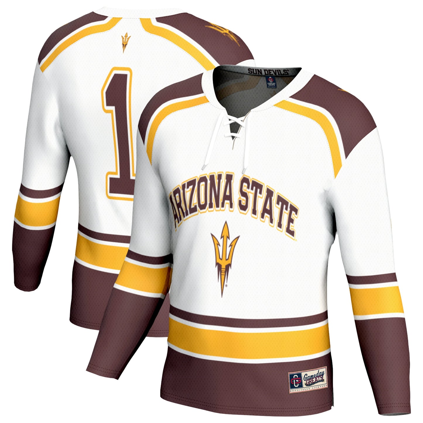 Arizona State Sun Devils GameDay Greats Unisex Lightweight Hockey Fashion Jersey - Black
