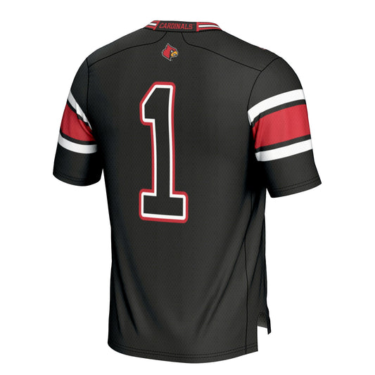 #1 Louisville Cardinals GameDay Greats Youth Football Jersey - Black