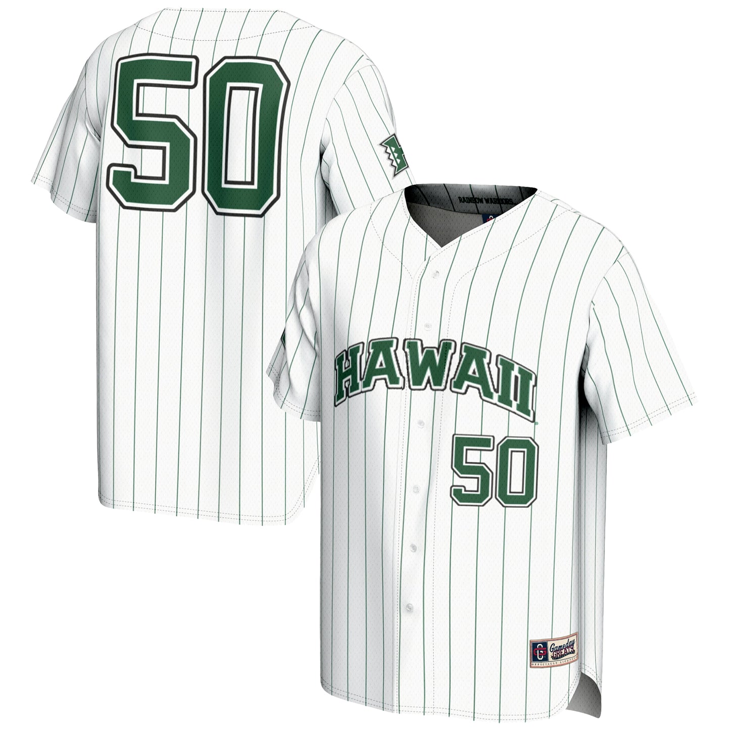 #1 Hawaii Rainbow Warriors GameDay Greats Youth Lightweight Baseball Jersey - White