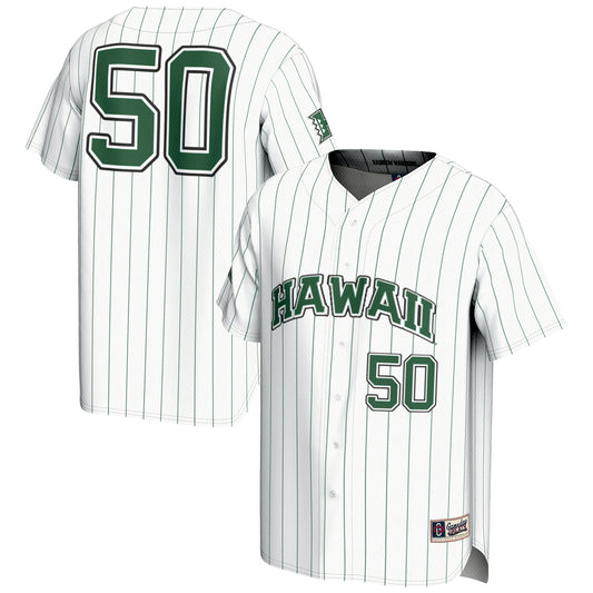 #1 Hawaii Rainbow Warriors GameDay Greats Youth Lightweight Baseball Jersey - White