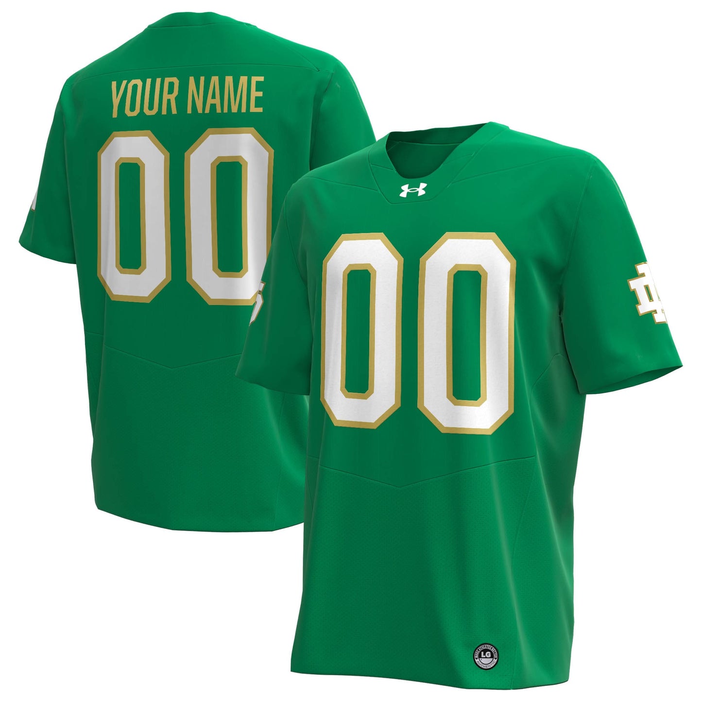 Notre Dame Fighting Irish Under Armour Custom Replica Football Jersey - Navy