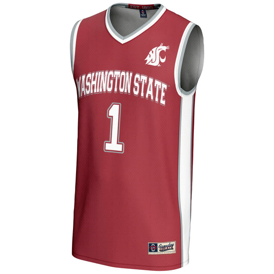 #1  Washington State Cougars GameDay Greats  Lightweight Basketball Jersey - Crimson