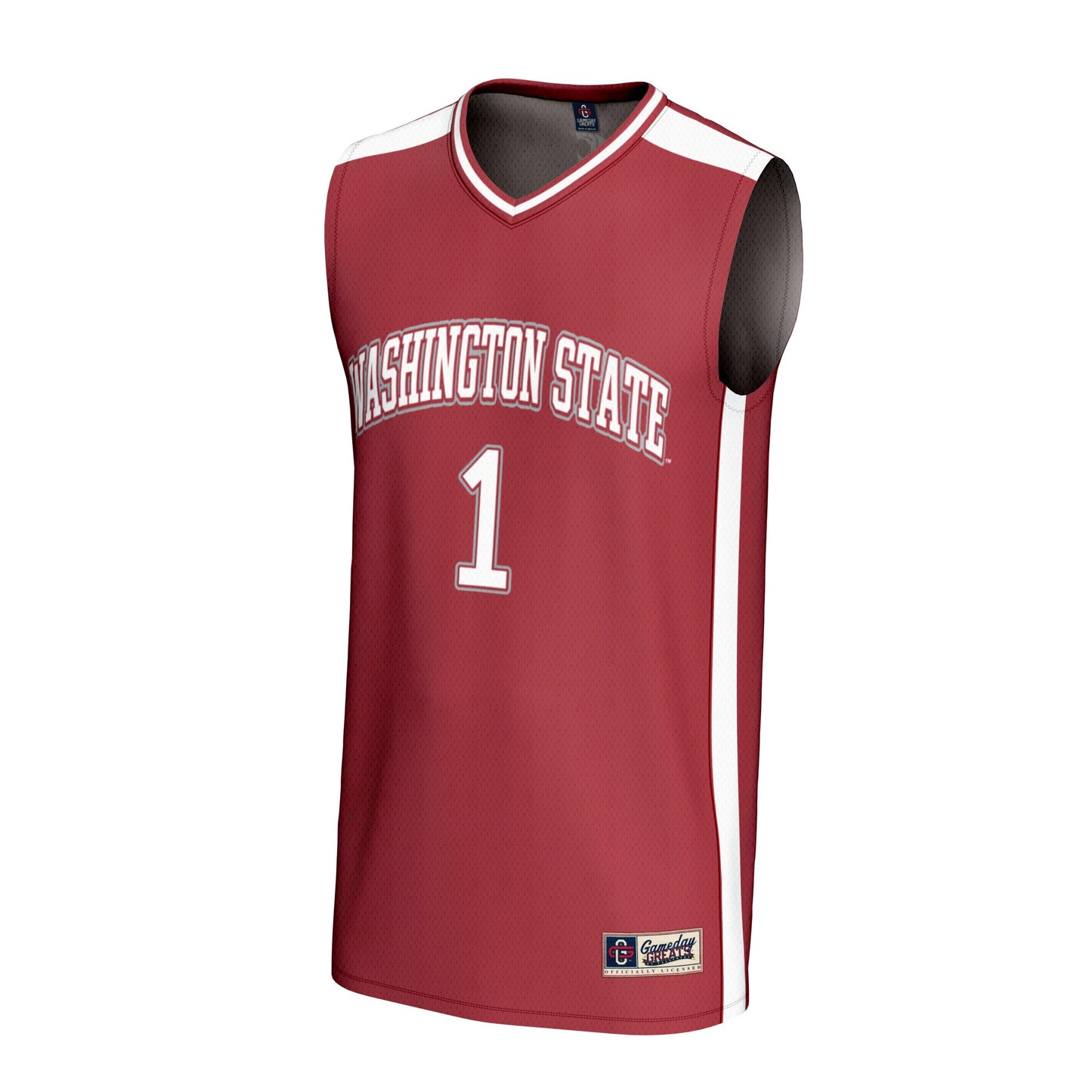 #1 Washington State Cougars GameDay Greats Youth Lightweight Collegiate Basketball Fashion Jersey - Crimson