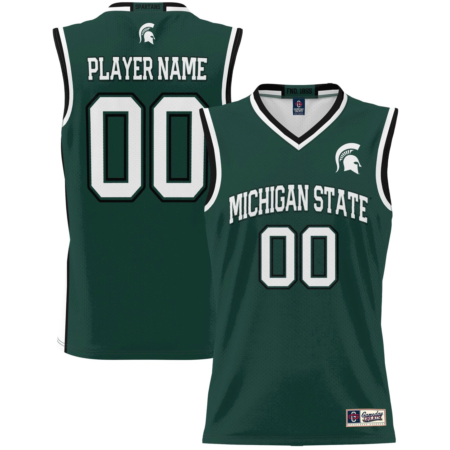 Michigan State Spartans GameDay Greats Unisex  Lightweight NIL Pick-A-Player Women's Basketball Jersey - White