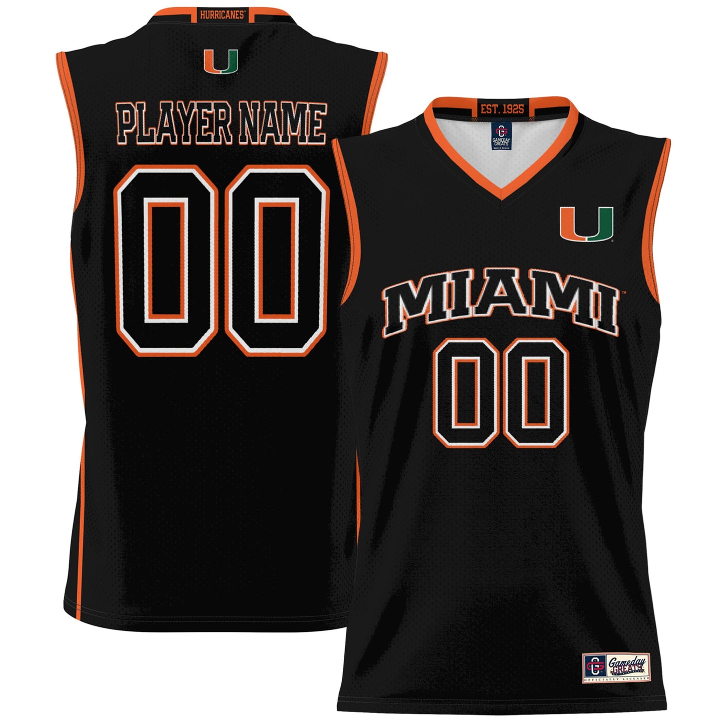Miami Hurricanes GameDay Greats Youth NIL Pick-A-Player Lightweight Women's Basketball Jersey - Black