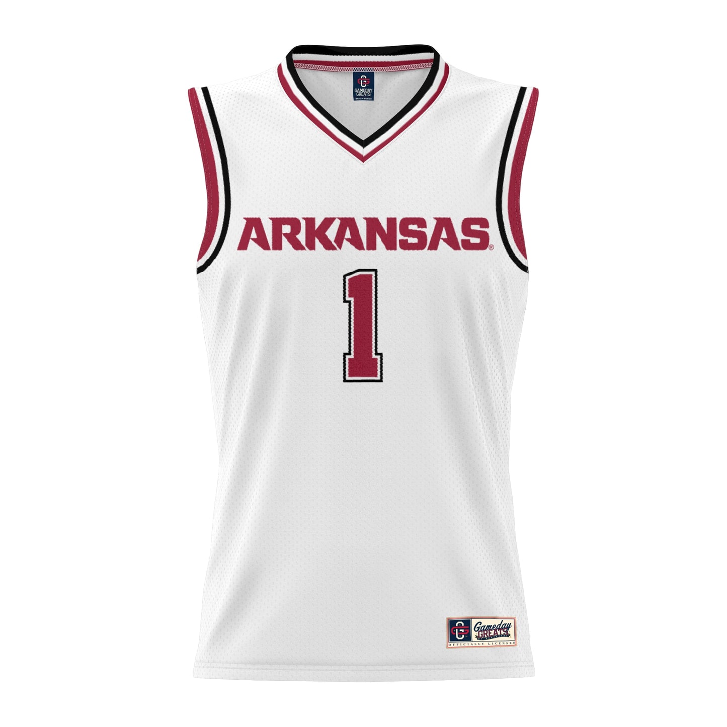 #1 Arkansas Razorbacks GameDay Greats Lightweight Basketball Jersey - White
