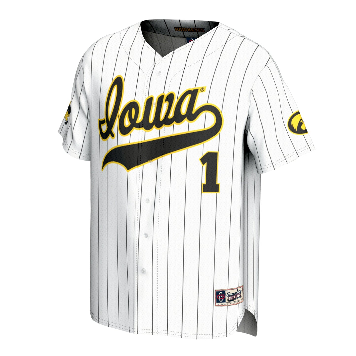 Iowa Hawkeyes GameDay Greats Youth Lightweight Collegiate Baseball Fashion Jersey - Black
