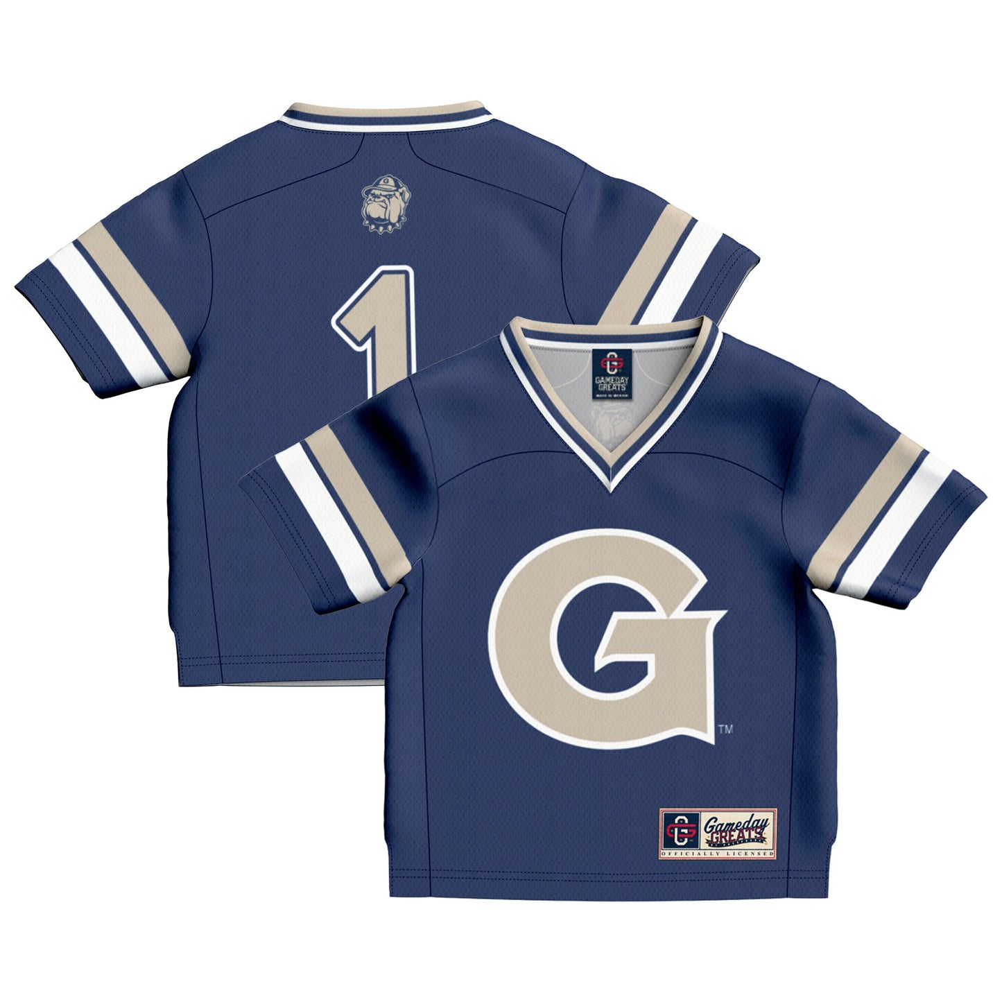 #1 Georgetown Hoyas GameDay Greats Toddler Collegiate Football Fashion Jersey - Navy