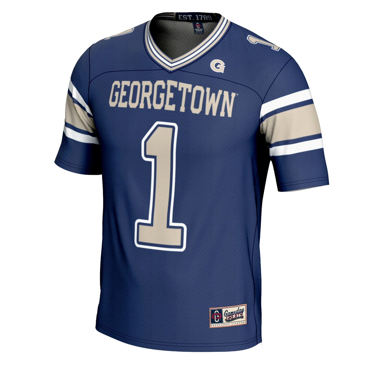 #1 Georgetown Hoyas GameDay Greats Football Jersey - White