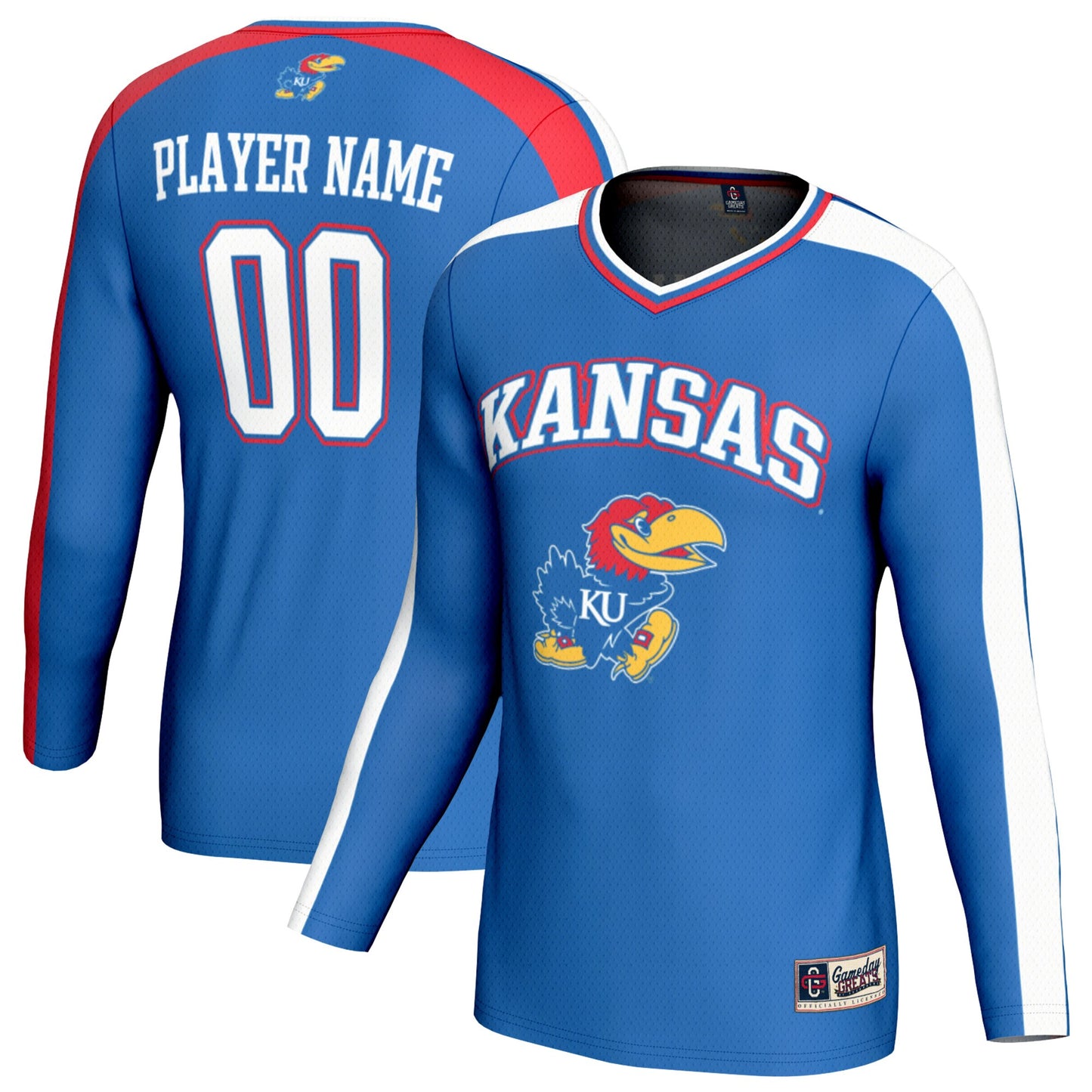 Kansas Jayhawks GameDay Greats Youth NIL Pick-A-Player Collegiate Women's Volleyball Lightweight Fashion Jersey - Royal