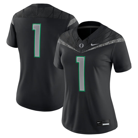 #1 Oregon Ducks Nike Women's Game Jersey - Black