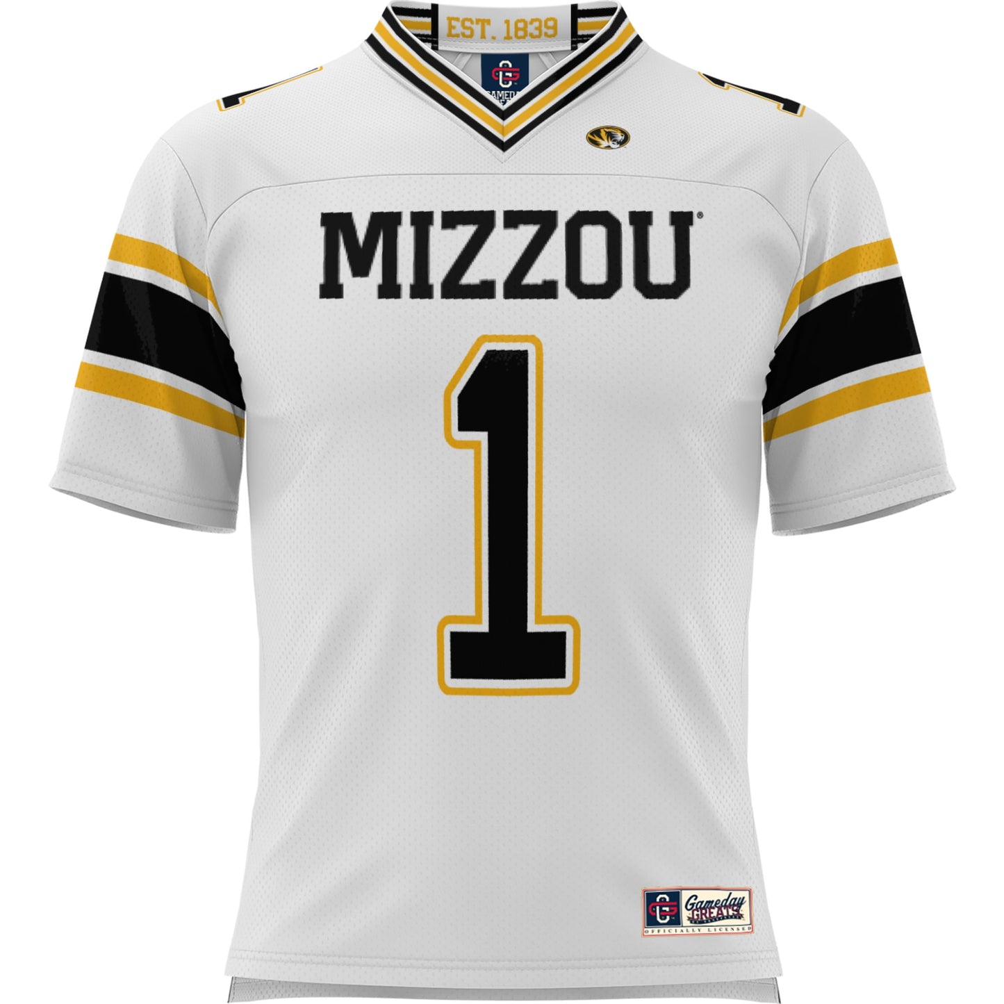 #1 Missouri Tigers GameDay Greats Youth Football Jersey - White