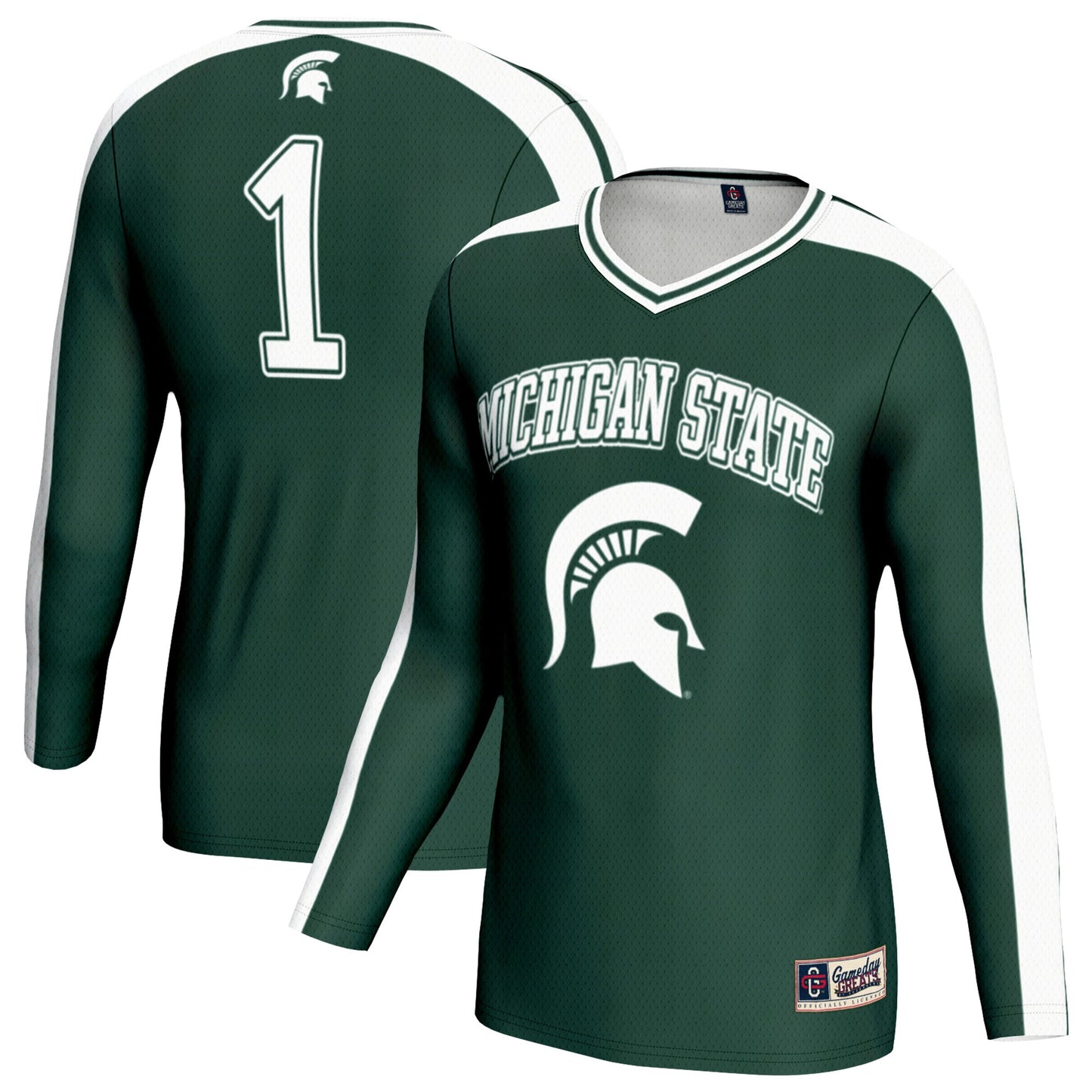 Michigan State Spartans GameDay Greats Unisex Women's Volleyball Lightweight Fashion Jersey - Green