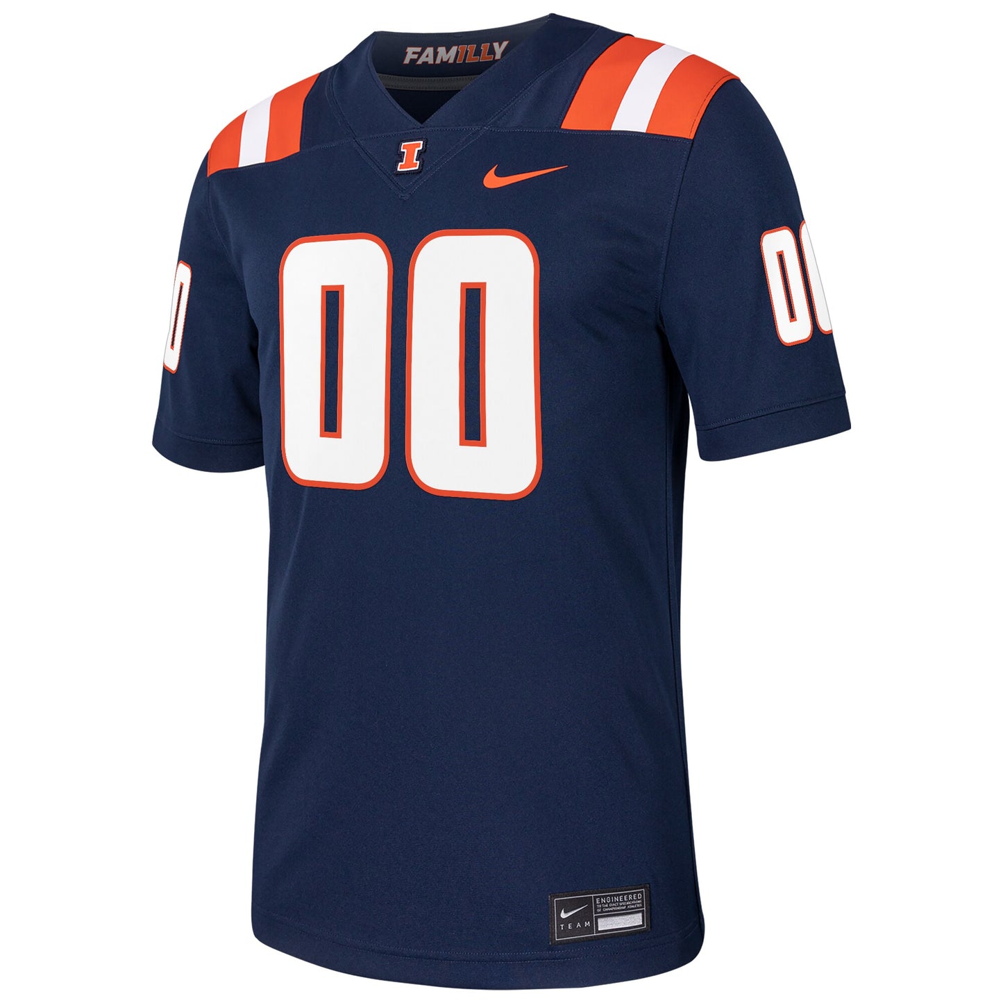 Illinois Fighting Illini Nike Custom Football Game Jersey - Navy