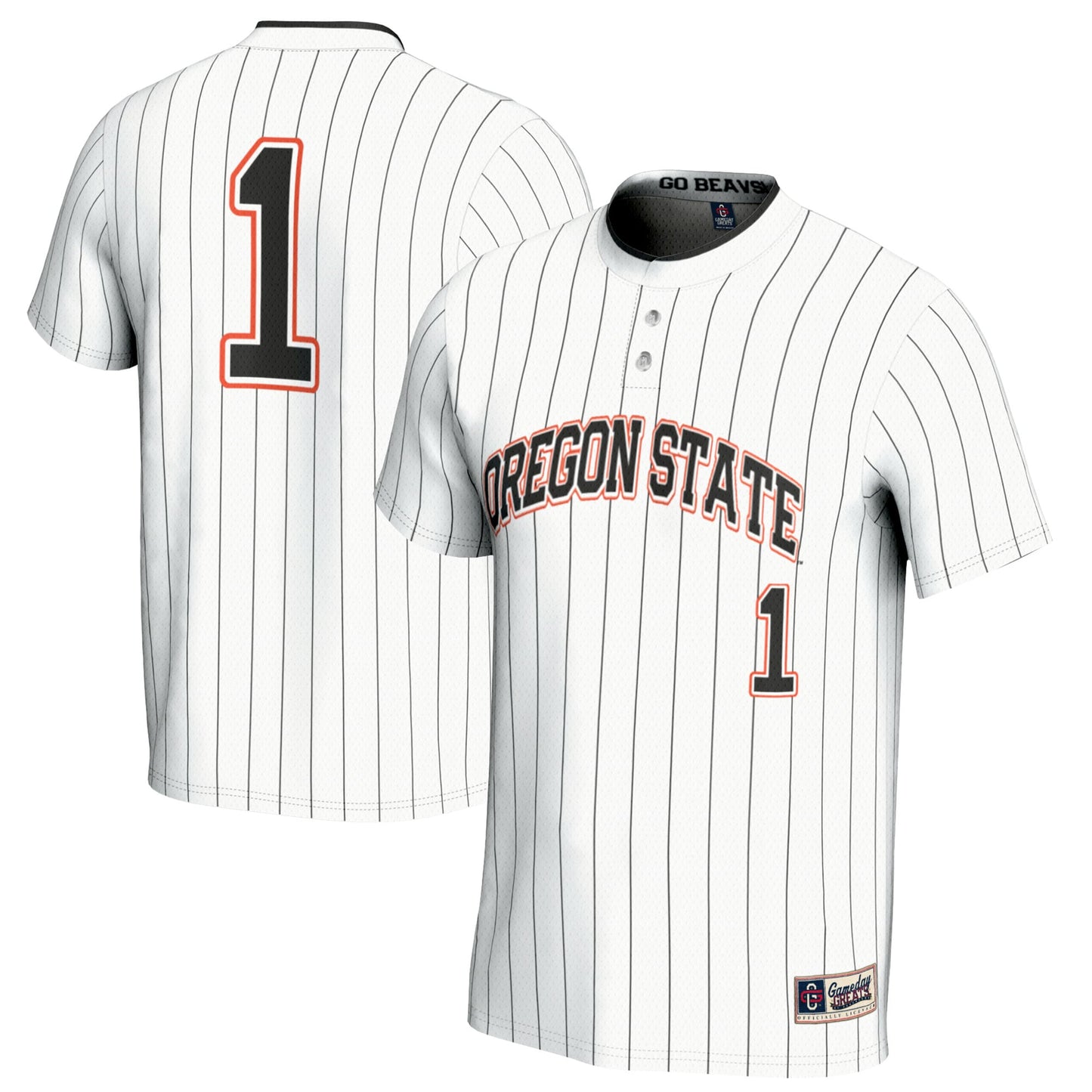 #1 Oregon State Beavers GameDay Greats Unisex Softball Fashion Jersey - Black