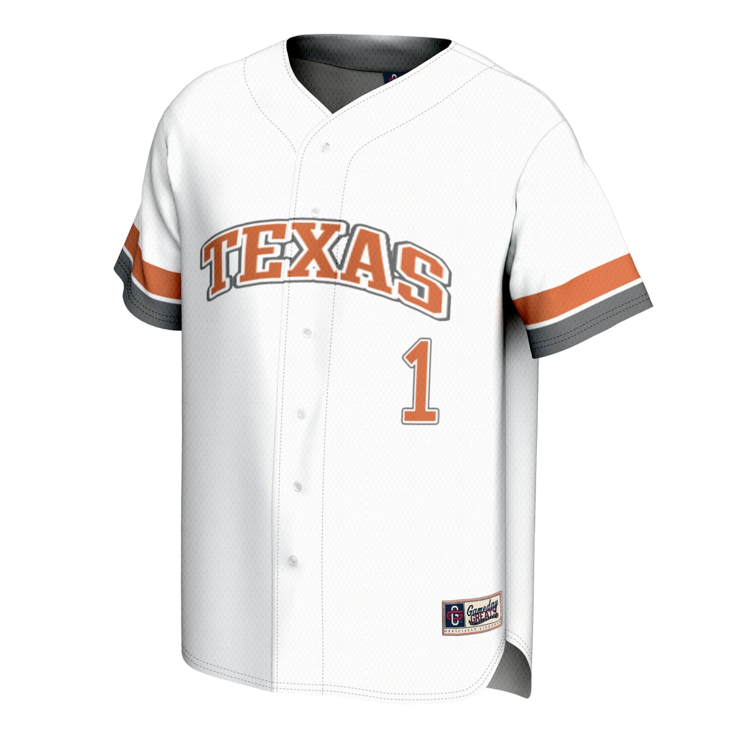 Texas Longhorns GameDay Greats Youth Lightweight Collegiate Baseball Fashion Jersey - Gray