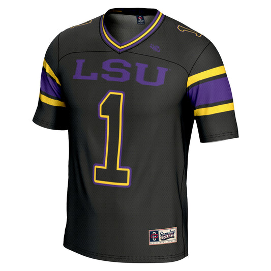 #1 LSU Tigers GameDay Greats Youth Endzone Football Jersey - Purple