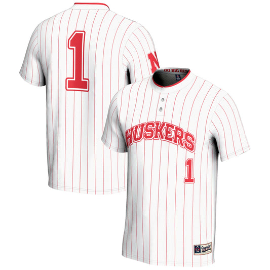#1 Nebraska Huskers GameDay Greats Youth Lightweight Softball Jersey - White