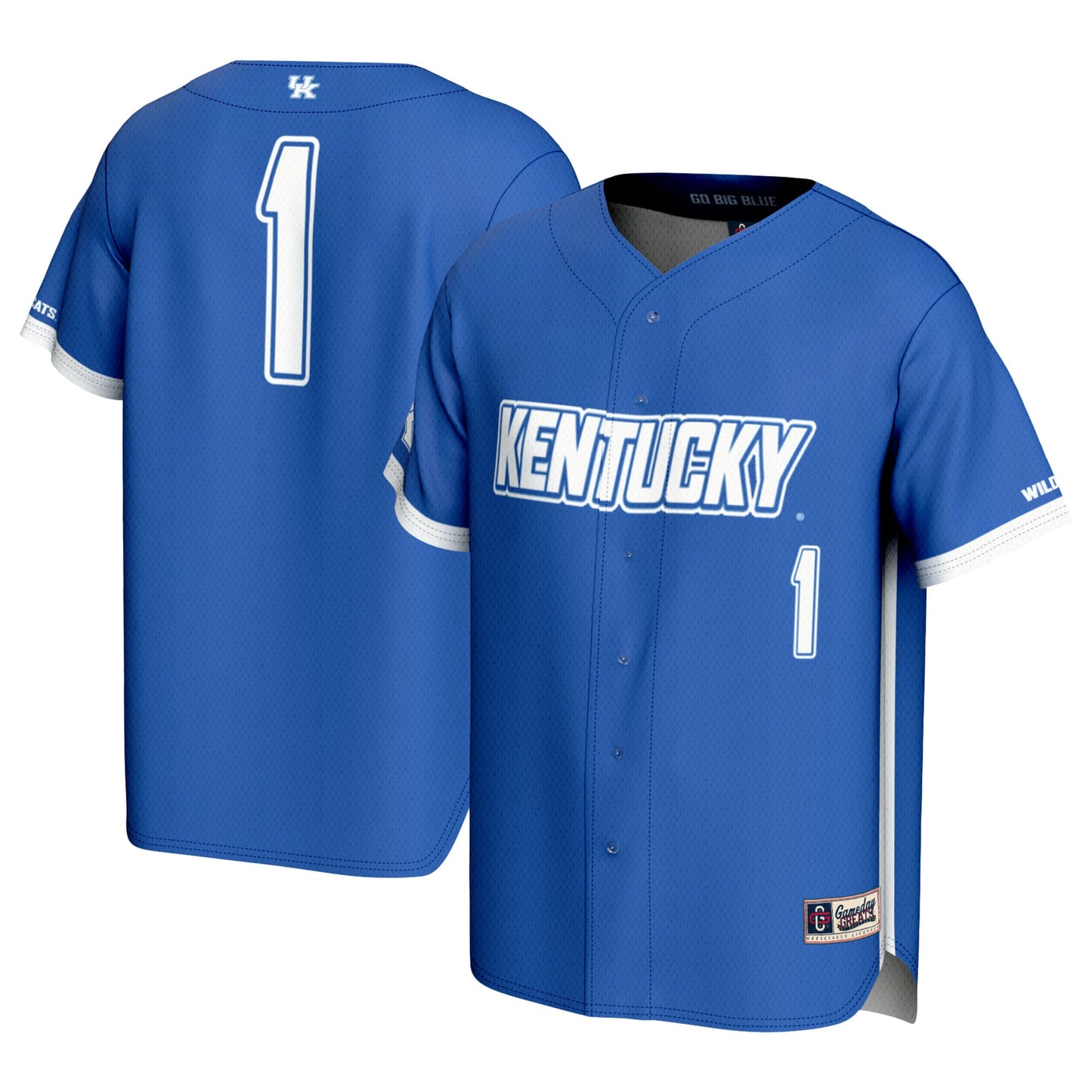 #1 Kentucky Wildcats GameDay Greats Youth Lightweight Baseball Jersey - White