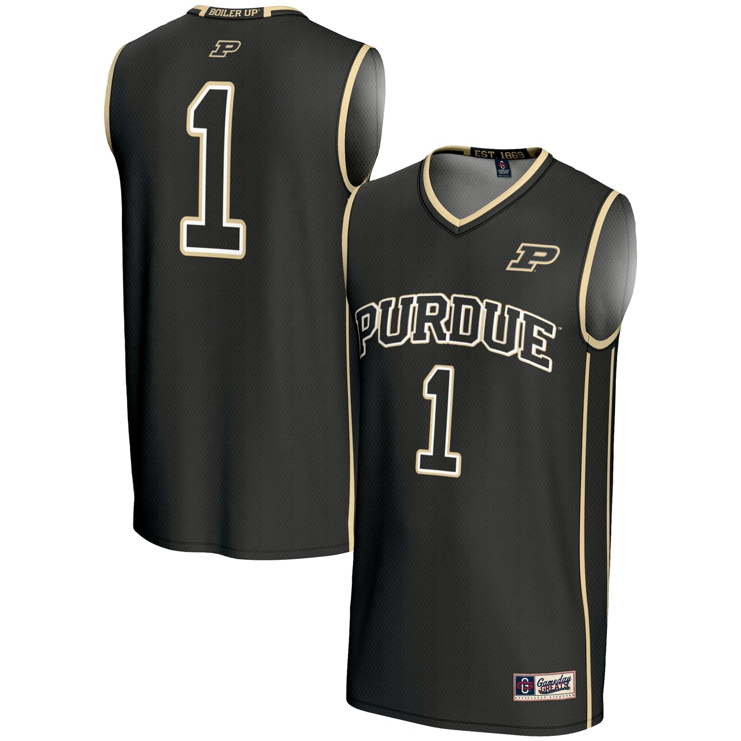 #1 Purdue Boilermakers GameDay Greats Youth Lightweight Basketball Jersey - Black