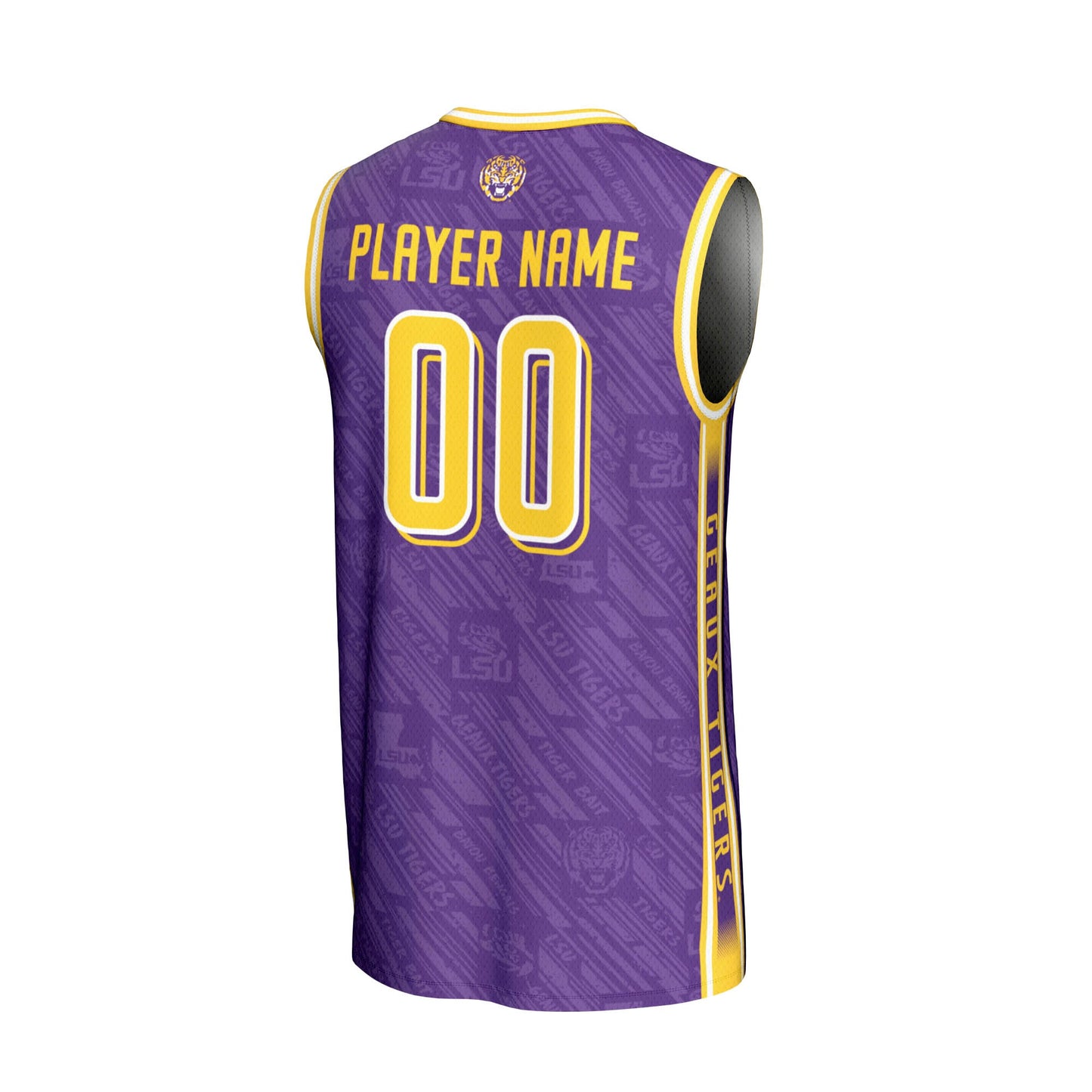LSU Tigers GameDay Greats NIL Pick-A-Player Men's Basketball Highlight Print Lightweight Jersey - Purple