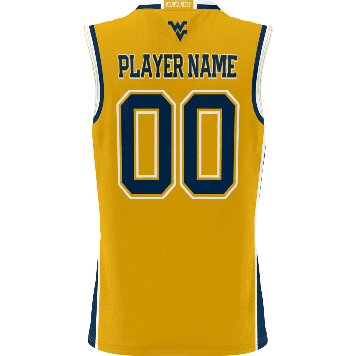 West Virginia Mountaineers GameDay Greats Unisex  Lightweight NIL Pick-A-Player Women's Basketball Jersey - Gold