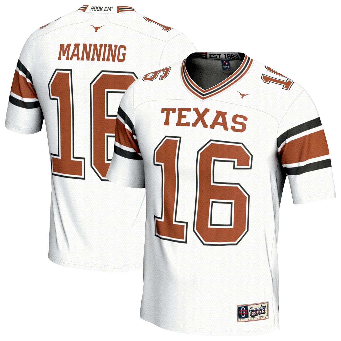 Arch Manning Texas Longhorns GameDay Greats Youth Football Fashion Jersey - Black