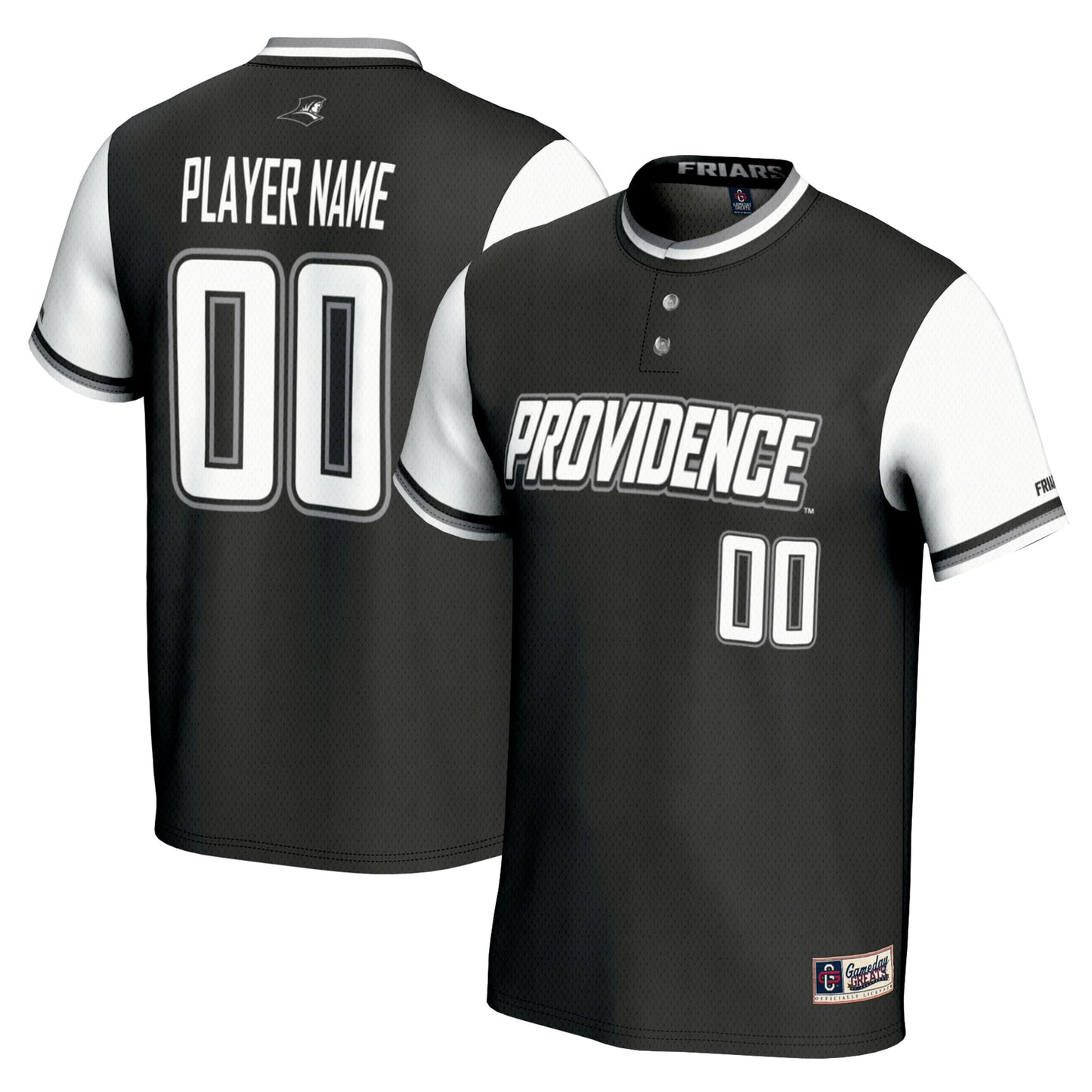Providence Friars GameDay Greats Youth NIL Pick-A-Player Softball Lightweight Jersey - Black