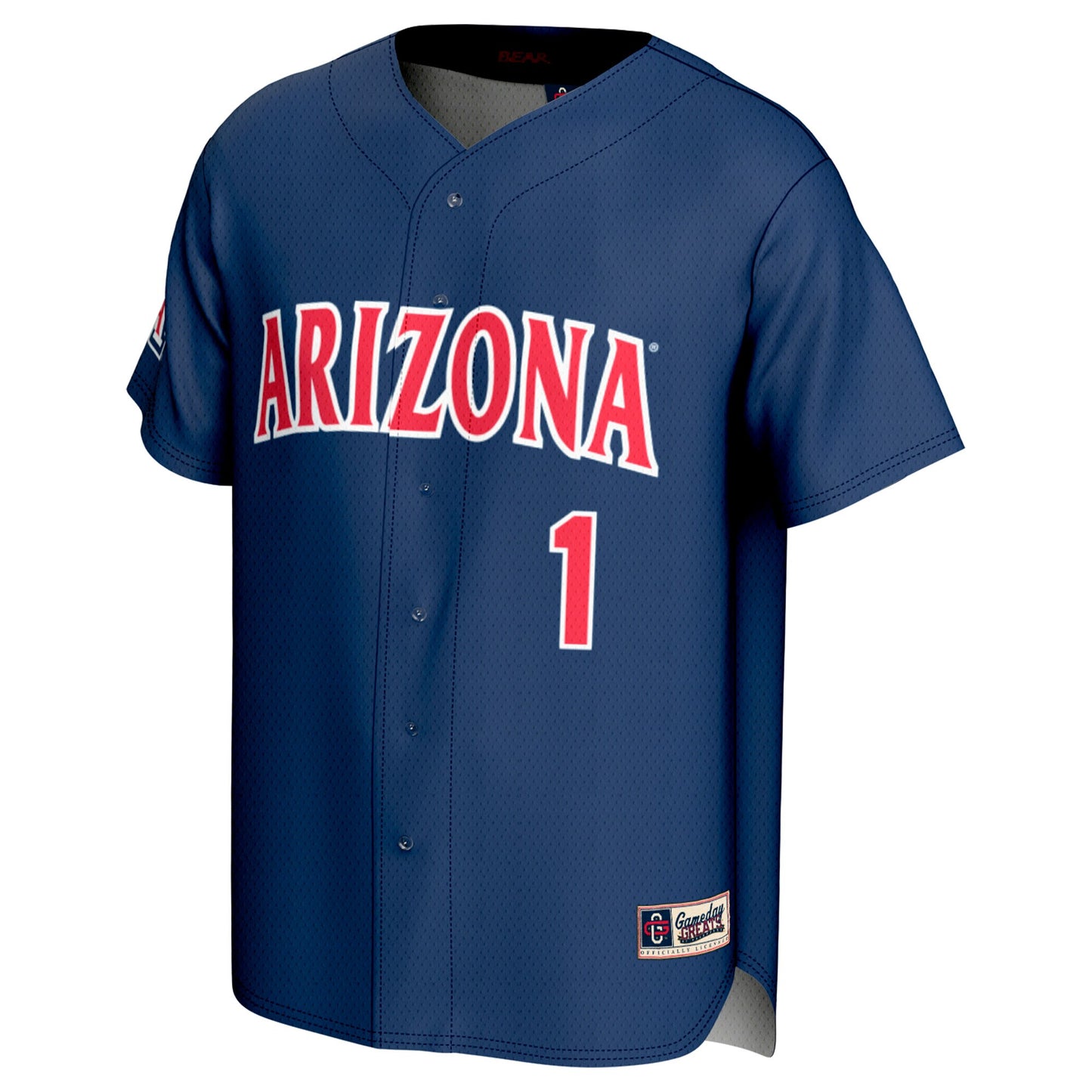 #1 Arizona Wildcats GameDay Greats Youth Lightweight Baseball Fashion Jersey - Navy
