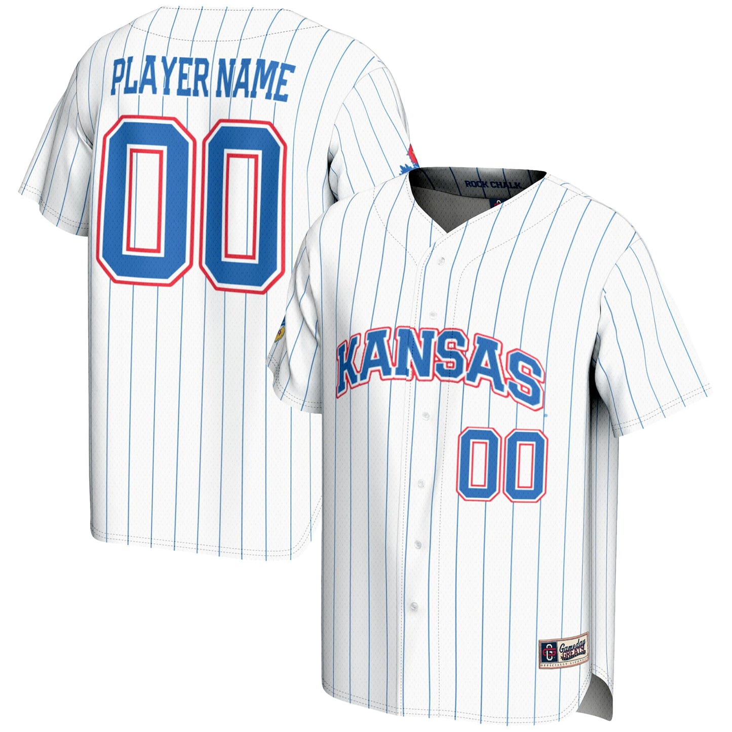 Kansas Jayhawks GameDay Greats NIL Pick-A-Player Lightweight Baseball Jersey - Royal