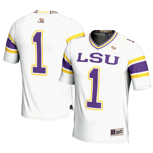 #1 LSU Tigers GameDay Greats Youth Football Jersey – White