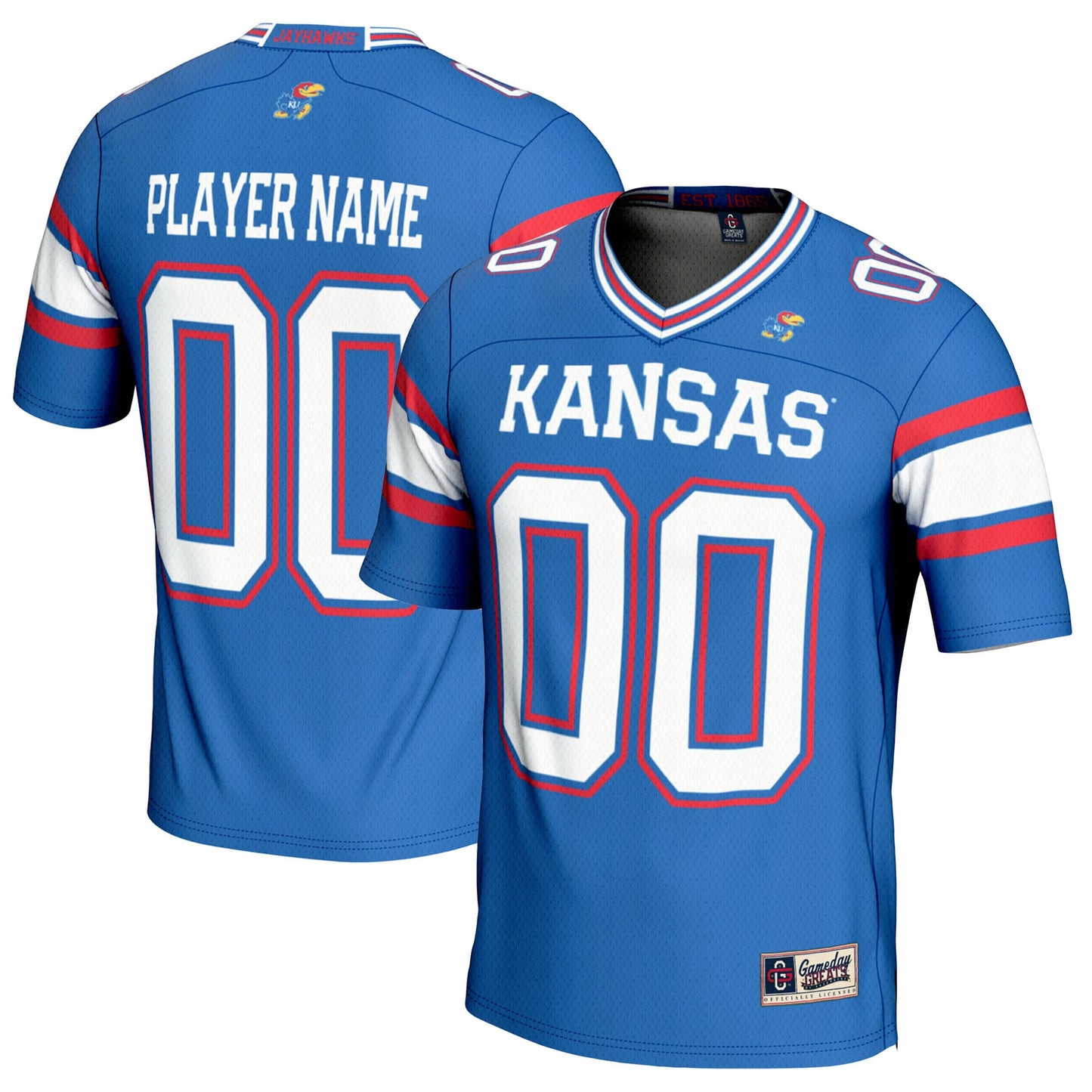 Kansas Jayhawks GameDay Greats Youth NIL Pick-A-Player Football Jersey - White