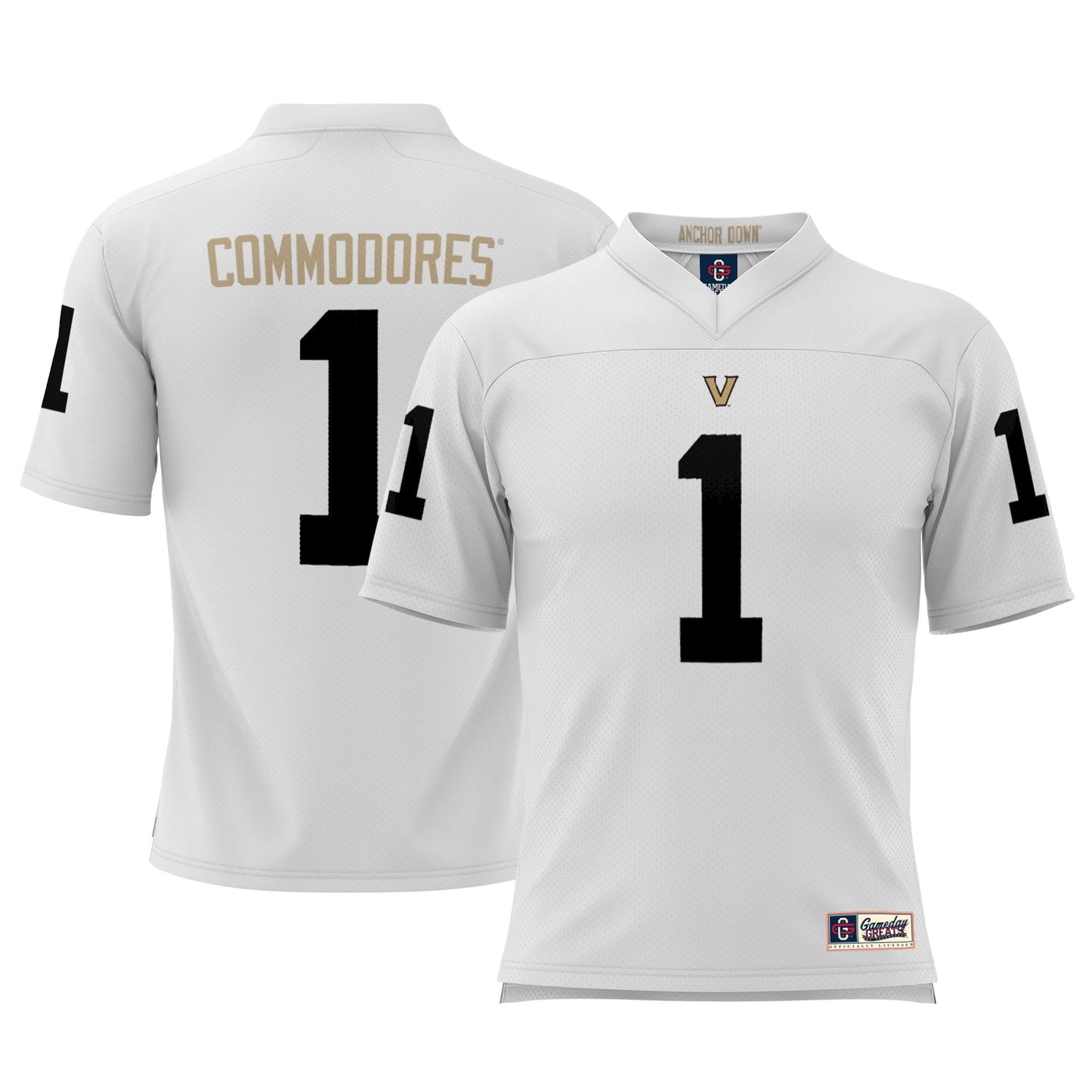 #1  Vanderbilt Commodores GameDay Greats Youth Football Jersey - White