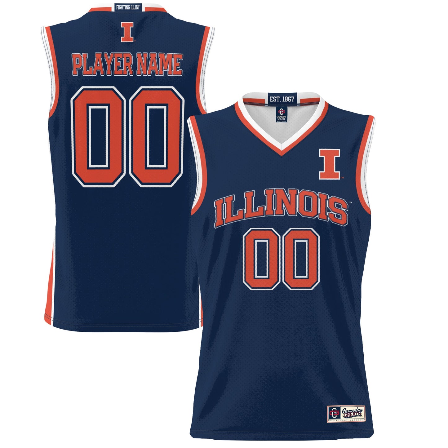 Illinois Fighting Illini GameDay Greats Unisex  Lightweight NIL Pick-A-Player Women's Basketball Jersey - Orange
