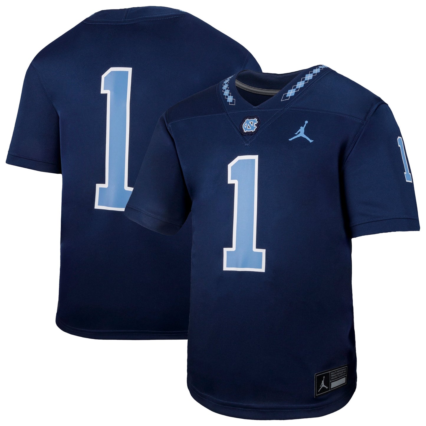 #1 North Carolina Tar Heels Jordan Brand Youth Untouchable Replica Game Jersey - White