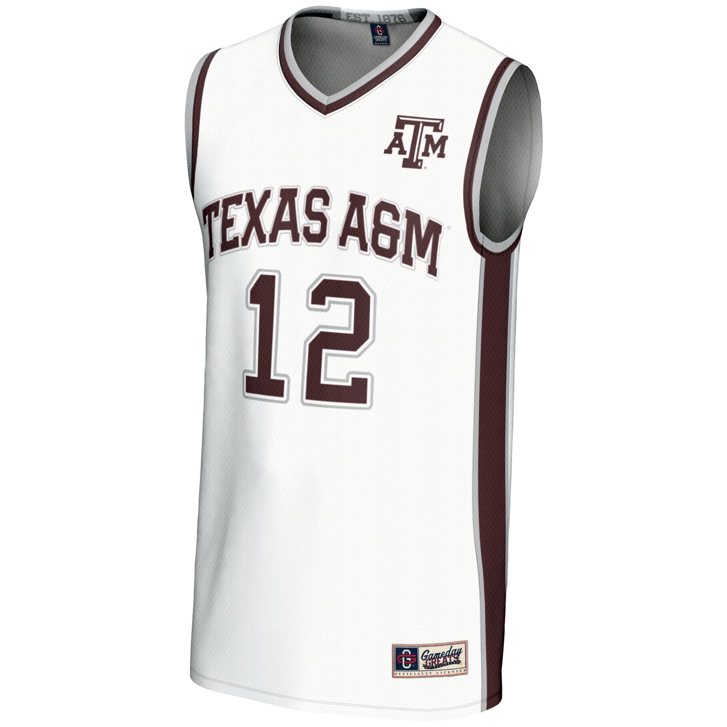 #12 Texas A&M Aggies GameDay Greats Unisex Basketball Lightweight Fashion Jersey - Black