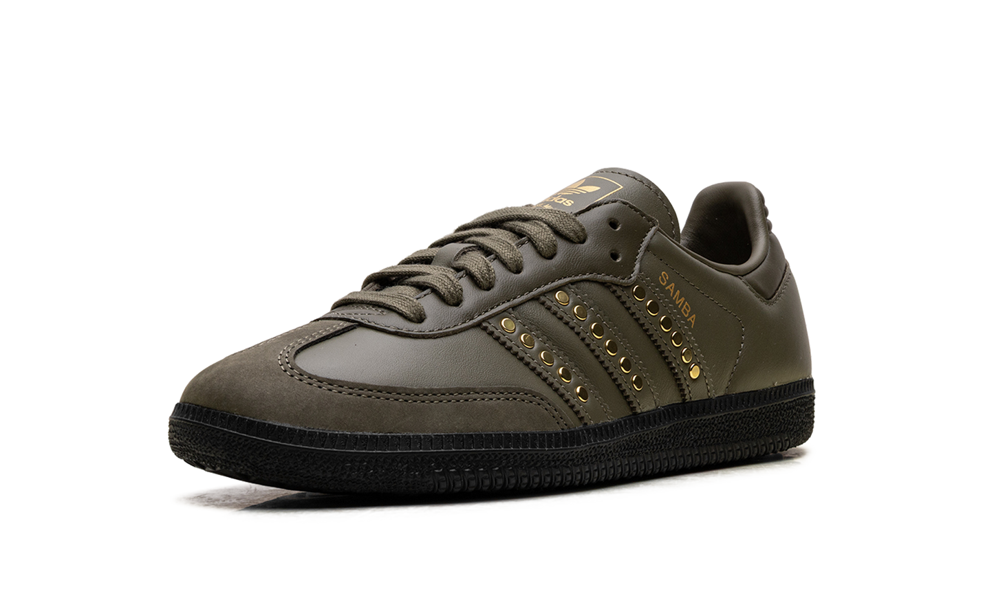 Samba OG WMNS "Studded Stripes Dark Khaki Black" JR8870