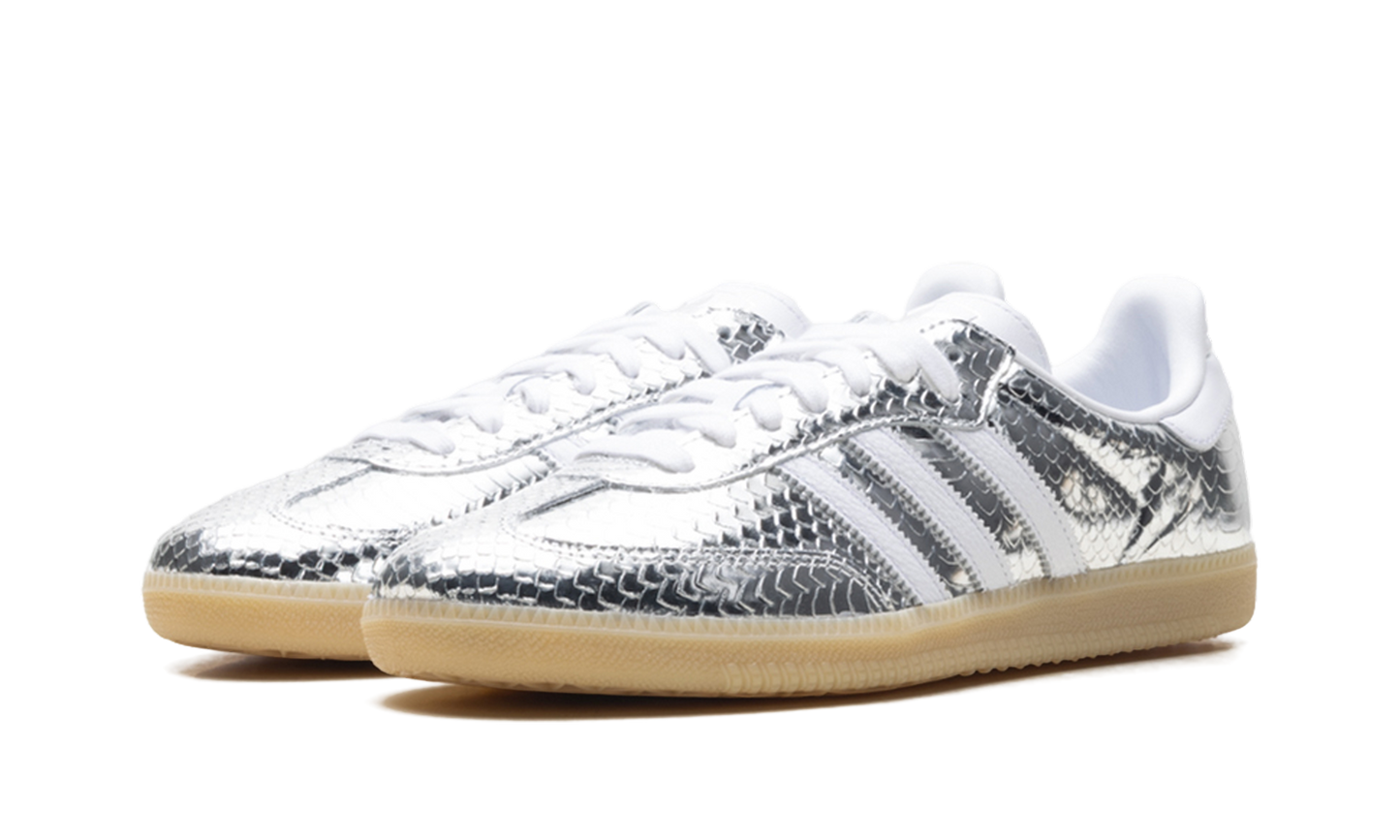 Adidas Samba OG WMNS "Patent Snakeskin Silver Metallic" IH9016
