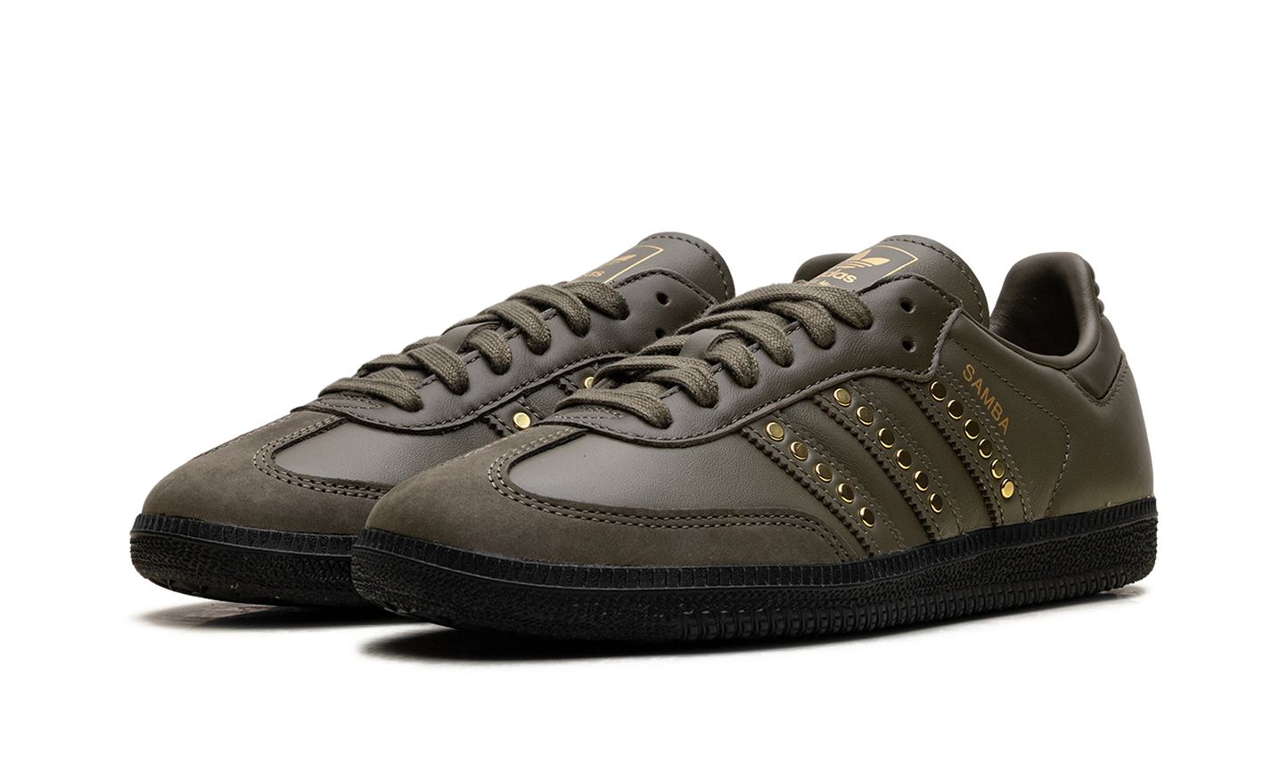 Samba OG WMNS "Studded Stripes Dark Khaki Black" JR8870